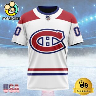 NHL Montreal Canadiens Personalized Away Kits Custom T Shirt, Montreal Canadiens Shirt
