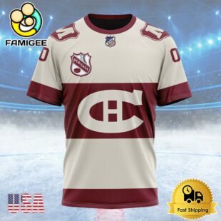 NHL Montreal Canadiens Personalized Heritage Design Custom T Shirt, Montreal Canadiens Shirt