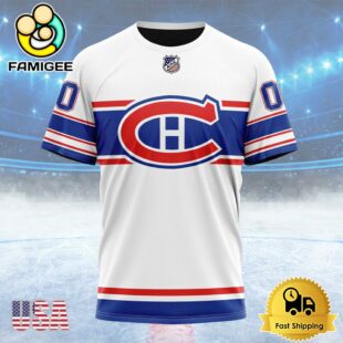 NHL Montreal Canadiens Special Colour Rush Design Custom T Shirt, Montreal Canadiens Shirt