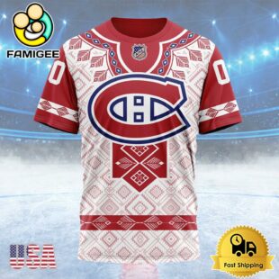 NHL Montreal Canadiens Special Native Heritage Design Custom T Shirt, Montreal Canadiens Shirt
