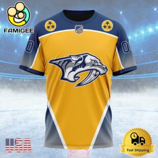 NHL Nashville Predators New Gradient Series Concept Custom T Shirt, Nashville Predators Shirt