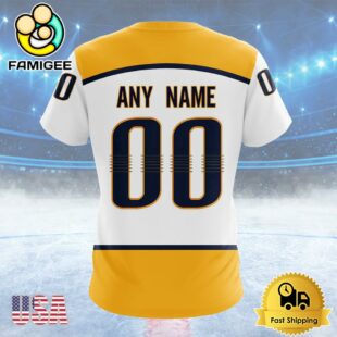 NHL Nashville Predators Personalized Away Kits Custom T Shirt, Nashville Predators Shirt