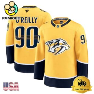 NHL Nashville Predators Ryan Oreilly Yellow Limited Hockey Jersey, Nashville Predators Jersey