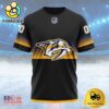 NHL Nashville Predators Special Black And Gradient Design Custom T Shirt, Nashville Predators Shirt