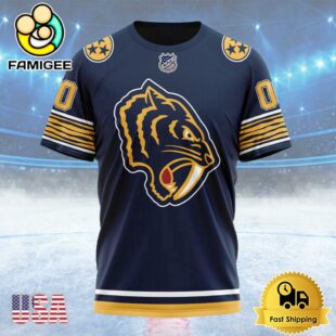 NHL Nashville Predators Special Colour Rush Design Custom T Shirt, Nashville Predators Shirt