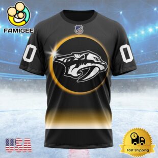 NHL Nashville Predators Special Eclipse Design Custom T Shirt, Nashville Predators Shirt