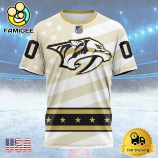 NHL Nashville Predators Special Military Appreciation Design Custom T Shirt, Nashville Predators Shirt