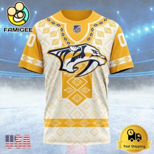 NHL Nashville Predators Special Native Heritage Design Custom T Shirt, Nashville Predators Shirt