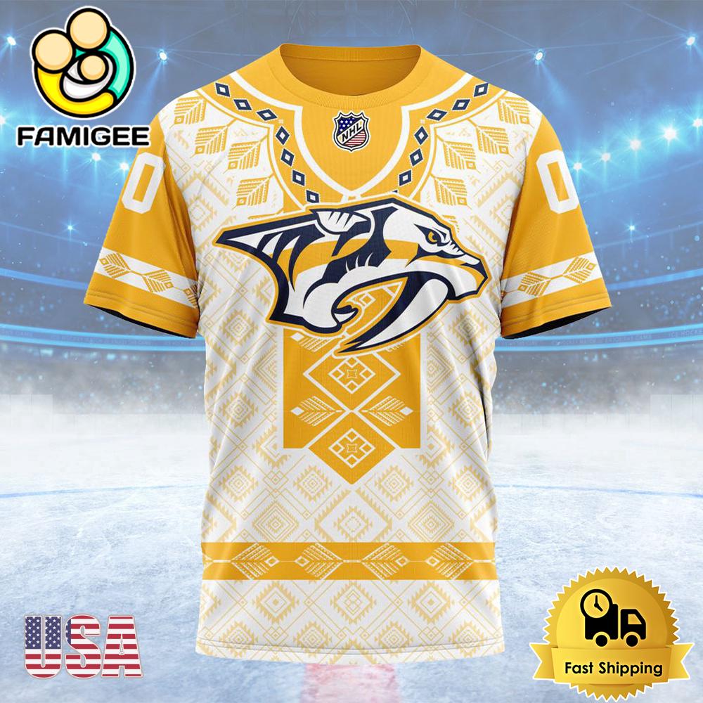 NHL Nashville Predators Special Native Heritage Design Custom T Shirt, Nashville Predators Shirt
