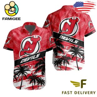 NHL New Jersey Devils Coconut Tree Hawaiian Shirt
