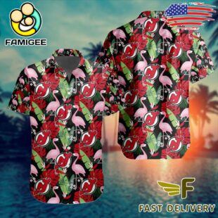 NHL New Jersey Devils Flamingo Hawaiian Shirt