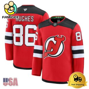 NHL New Jersey Devils Jack Hughes Red Limited Hockey Jersey, New Jersey Devils Jersey