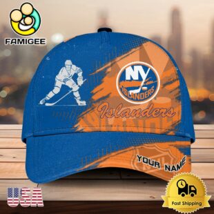 NHL New York Islanders Bold Distressed Artwork Personalized 3D Cap