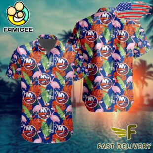 NHL New York Islanders Flamingo Hawaiian Shirt
