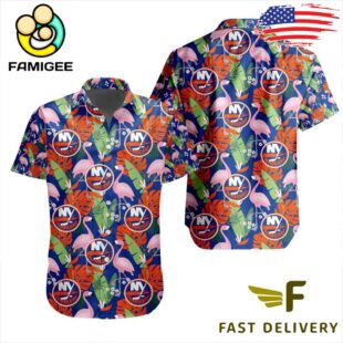 NHL New York Islanders Flamingo Hawaiian Shirt