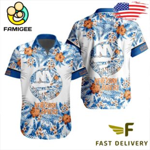 NHL New York Islanders Floral Hawaiian Shirt