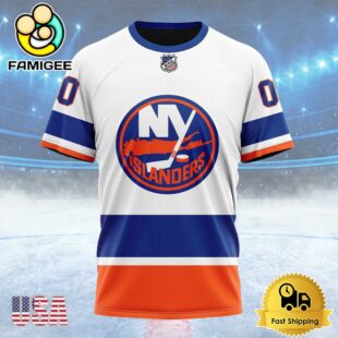 NHL New York Islanders Personalized Away Kits Custom T Shirt, New York Islanders Shirt