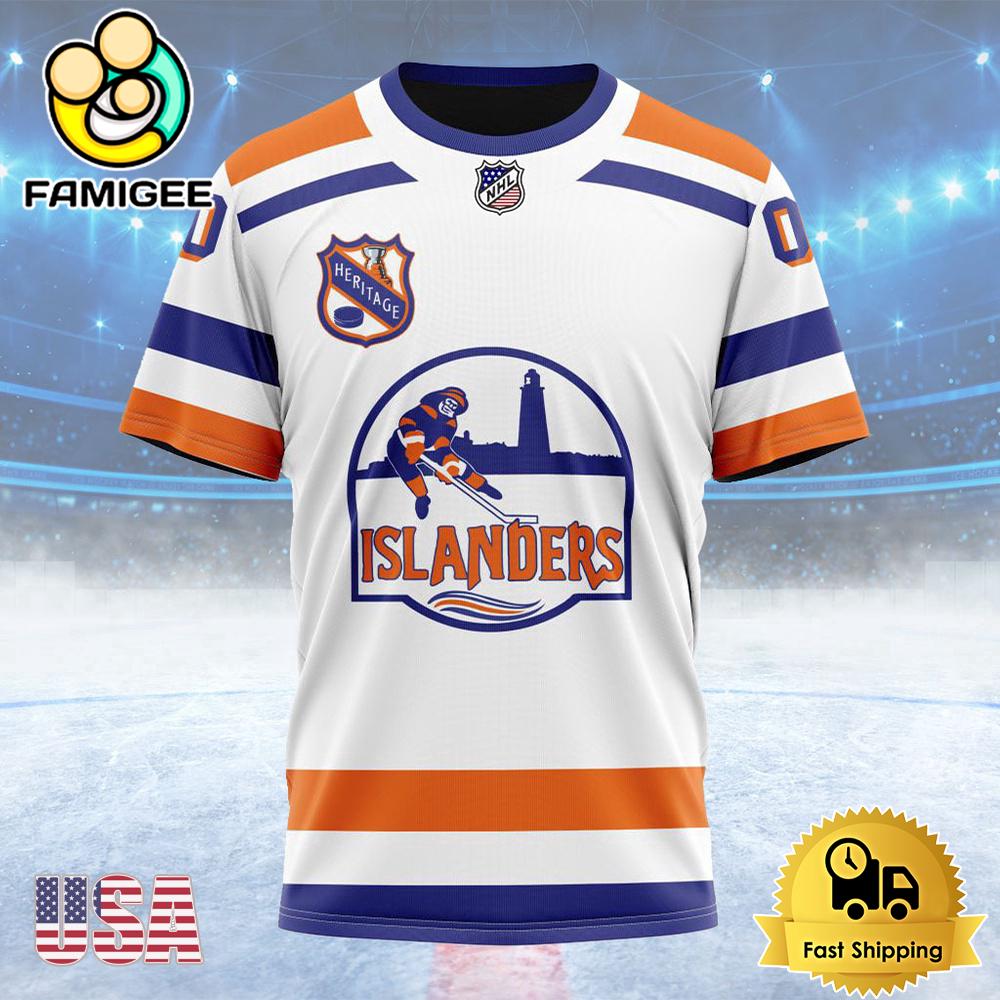 NHL New York Islanders Personalized Heritage Design Custom T Shirt, New York Islanders Shirt