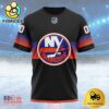 NHL New York Islanders Special Black And Gradient Design Custom T Shirt, New York Islanders Shirt