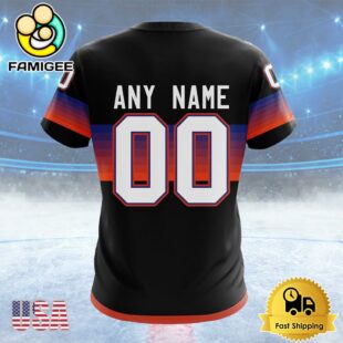 NHL New York Islanders Special Black And Gradient Design Custom T Shirt, New York Islanders Shirt