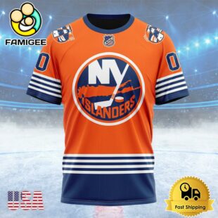 NHL New York Islanders Special Colour Rush Design Custom T Shirt, New York Islanders Shirt