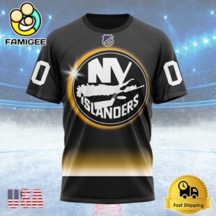 NHL New York Islanders Special Eclipse Design Custom T Shirt, New York Islanders Shirt