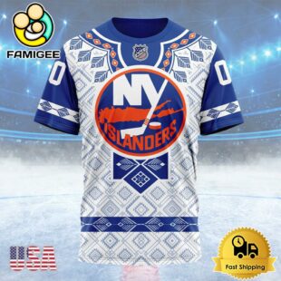 NHL New York Islanders Special Native Heritage Design Custom T Shirt, New York Islanders Shirt