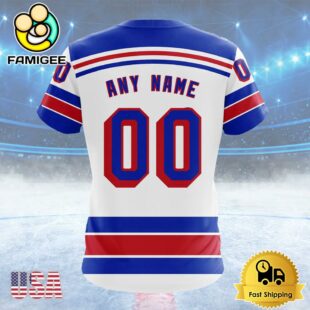 NHL New York Rangers Personalized Away Kits Custom T Shirt, New York Rangers Shirt