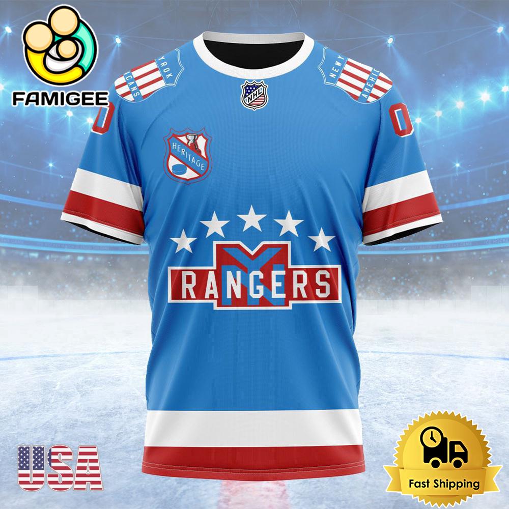 NHL New York Rangers Personalized Heritage Design Custom T Shirt, New York Rangers Shirt