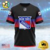 NHL New York Rangers Special Black And Gradient Design Custom T Shirt, New York Rangers Shirt