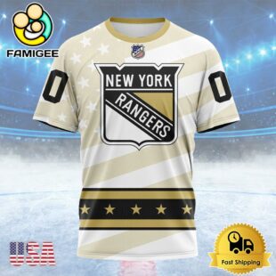 NHL New York Rangers Special Military Appreciation Design Custom T Shirt, New York Rangers Shirt