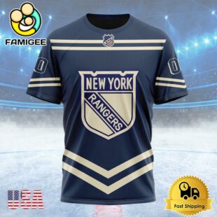 NHL New York Rangers Special Two-tone Design Custom T Shirt, New York Rangers Shirt