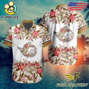 NHL Ottawa Senators Floral Hawaiian Shirt