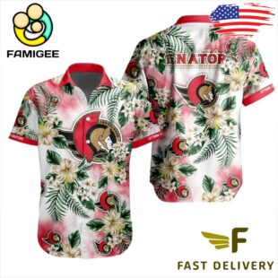NHL Ottawa Senators Hibiscus Hawaiian Shirt