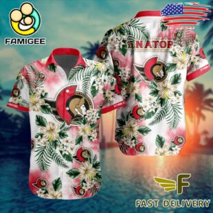 NHL Ottawa Senators Hibiscus Hawaiian Shirt