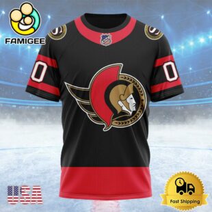 NHL Ottawa Senators Personalized Home Kits Custom T Shirt, Ottawa Senators Shirt