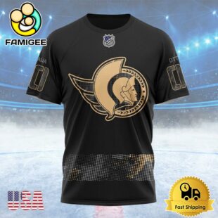 NHL Ottawa Senators Personalized Military Appreciation Design Custom T Shirt, Ottawa Senators Shirt