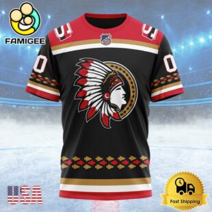 NHL Ottawa Senators Special Indigenous Design Custom T Shirt, Ottawa Senators Shirt