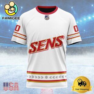 NHL Ottawa Senators Special Whiteout Design Custom T Shirt, Ottawa Senators Shirt