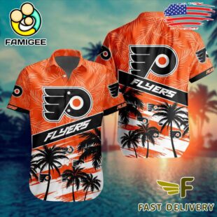 NHL Philadelphia Flyers Coconut Tree Hawaiian Shirt