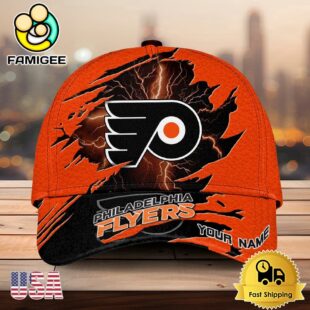 NHL Philadelphia Flyers Dynamic Hockey Emblem Custom Name 3D Printed Cap