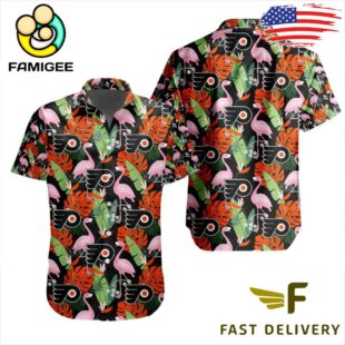 NHL Philadelphia Flyers Flamingo Hawaiian Shirt