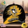 NHL Pittsburgh Penguins Dynamic Hockey Emblem Custom Name 3D Printed Cap