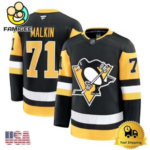 NHL Pittsburgh Penguins Evgeni Malkin Black Limited Hockey Jersey, Pittsburgh Penguins Jersey