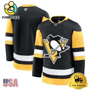NHL Pittsburgh Penguins Logo Black Limited Hockey Jersey, Pittsburgh Penguins Jersey