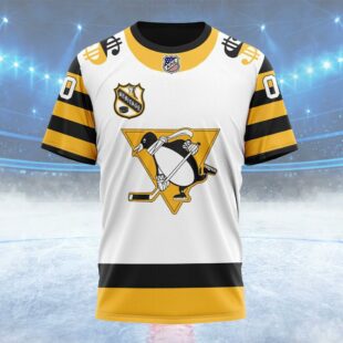 NHL Pittsburgh Penguins Personalized Heritage Design Custom T Shirt, Pittsburgh Penguins Shirt