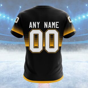 NHL Pittsburgh Penguins Special Black And Gradient Design Custom T Shirt, Pittsburgh Penguins Shirt