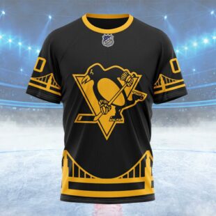 NHL Pittsburgh Penguins Special Blackout Design Custom T Shirt, Pittsburgh Penguins Shirt