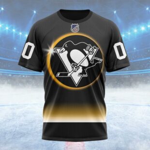 NHL Pittsburgh Penguins Special Eclipse Design Custom T Shirt, Pittsburgh Penguins Shirt
