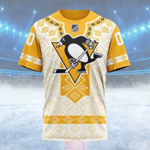 NHL Pittsburgh Penguins Special Native Heritage Design Custom T Shirt, Pittsburgh Penguins Shirt